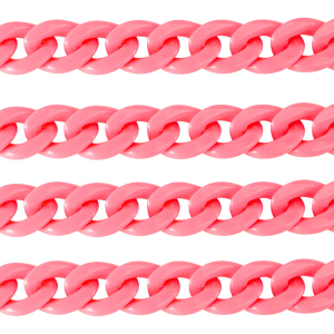 Acrylic chain 18mm shiny Hot Pink