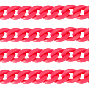 Acrylic chain 18mm shiny Neon Pink