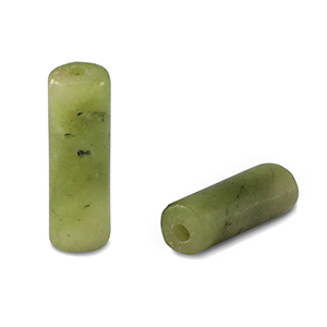 Natural stone beads Marble tubes Olive Green