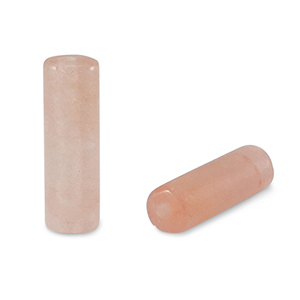 Natural stone beads Quartz tubes Peach Pink