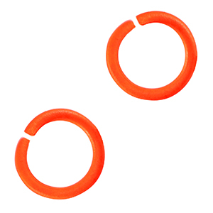 Colourful jewellery findings jump rings Neon Orange