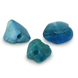Natural stone beads Fluorapatite Petrol Blue