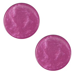 20 mm flat Polaris Elements cabochon Jais Anemone Pink