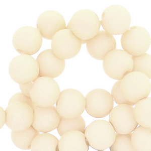 8 mm acrylic beads Papyrus White Beige
