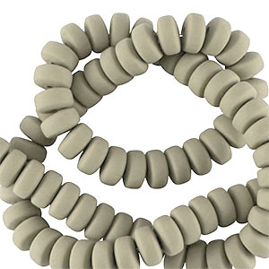 Polymer beads rondelle 7mm Grey