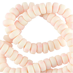 Polymer beads rondelle 7mm Gentle Pink