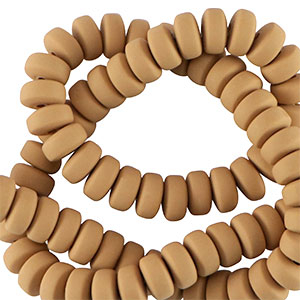 Polymer beads rondelle 7mm Brown