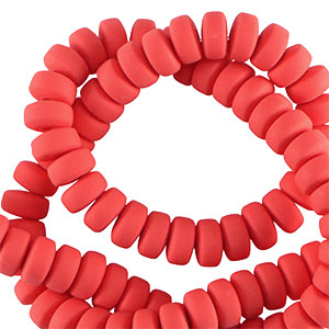 Polymer beads rondelle 7mm Red