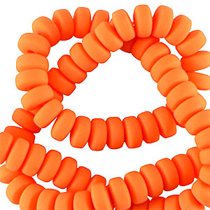 Polymer beads rondelle 7mm Orange