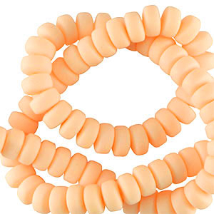 Polymer beads rondelle 7mm Coral Orange
