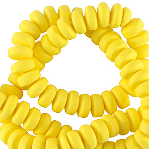 Polymer beads rondelle 7mm Sunburst yellow
