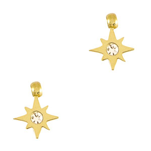 Stainless steel charms star Gold