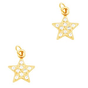Stainless steel charms star Gold