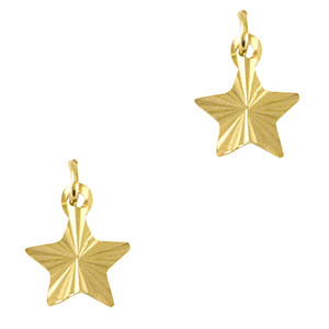 Stainless steel charms star Gold