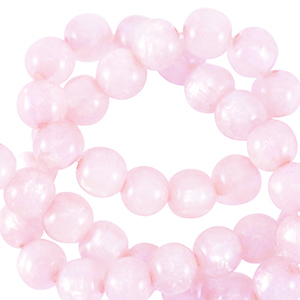 Polaris beads round 6 mm Mosso Lotus Pink