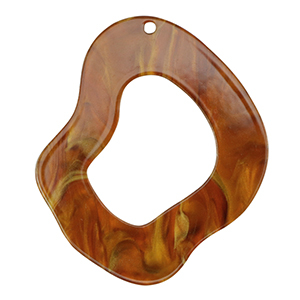 Resin pendants organic Topaz Brown