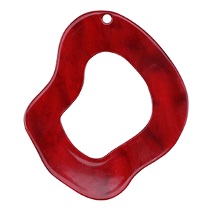 Resin pendants organic Salsa Red