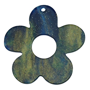 Resin pendants flower glitter Multicolor Galaxy