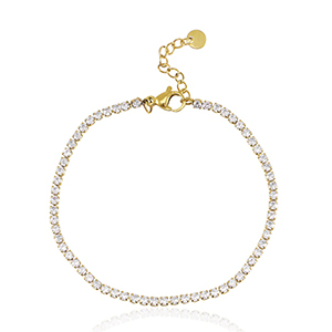 Stainless steel bracelets Gold-Crystal