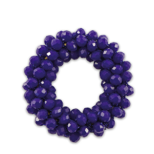 Top Faceted charms 32mm Dark Blue