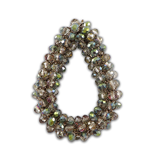 Top Faceted charms drop Multicolour Green