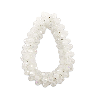 Top Faceted charms drop White