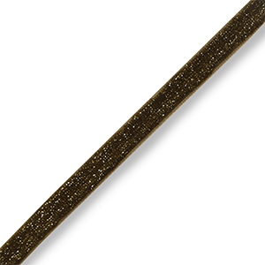 Ribbon Dark Brown-Gold Glitter