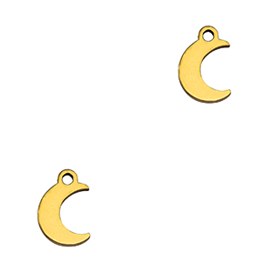 Stainless steel charms moon Gold