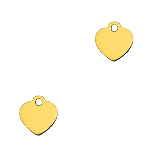Stainless steel charms heart Gold