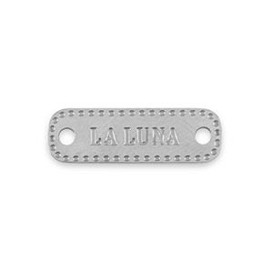Stainless steel charms connector La Luna Silver