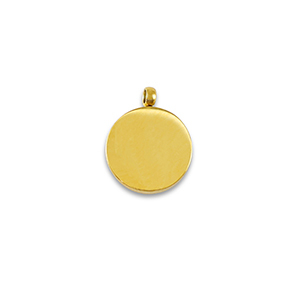 Stainless steel charms La Luna full moon Gold