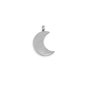 Stainless steel charms La Luna moon Silver