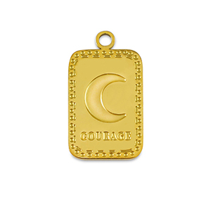Stainless steel charms La Luna 'Courage' Gold