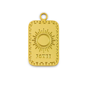 Stainless steel charms La Luna 'Power' Gold