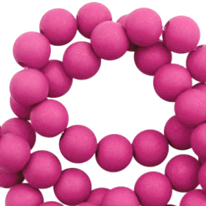 4 mm acrylic beads matt Fuchsia Pink