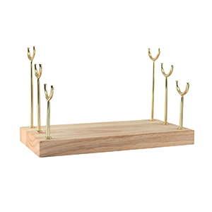 Jewellery display for rings 3 levels Natural-Gold