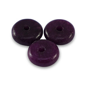 Natural stone beads Marble and Calcite rondelle 6mm Dark Purple