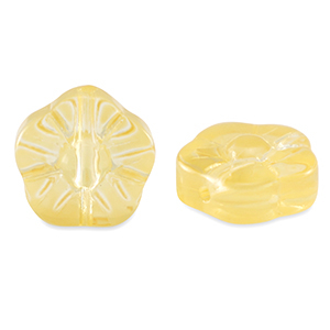 Glass beads flower Yellow