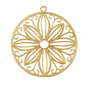 Stainless steel charms bohemian 30mm Gold