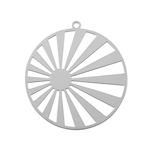 Stainless steel charms bohemian 28mm Silver