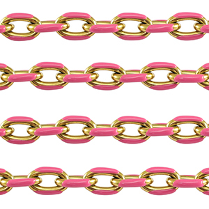 Stainless steel findings belcher chain&nbsp;anchor cable Gold-Pink