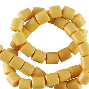 Polymer beads 6mm Mustard Brown