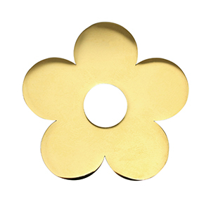Stainless steel charms flower Gold