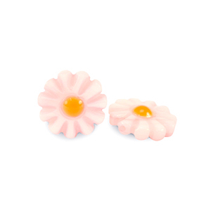 Shell beads flower Light Pink-Orange