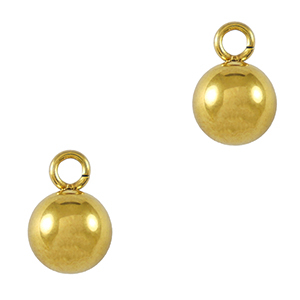 Stainless steel charms ball 6mm Gold