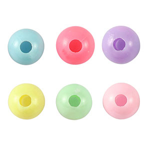 Acrylic look beads Multicolour Pastel
