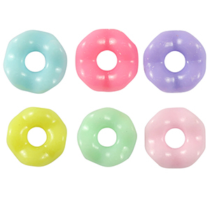 Acrylic look beads wave Multicolour Pastel