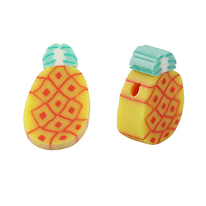 Polymer beads pineapple Yellow-Green