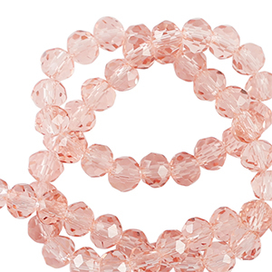 Top faceted beads 4x3mm disc Dusty Pink