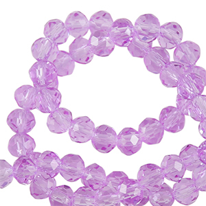 Top faceted beads 3x2mm disc Paisley Purple